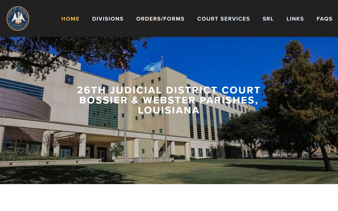 26th Judicial District Court for Bossier City and Bossier Parish felony cases